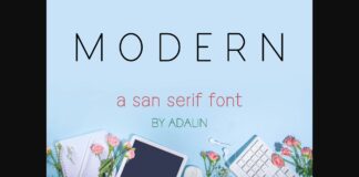 Modern Font Poster 1