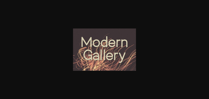 Modern Gallery Font Poster 1