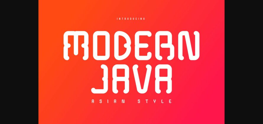 Modern Java Font Poster 1