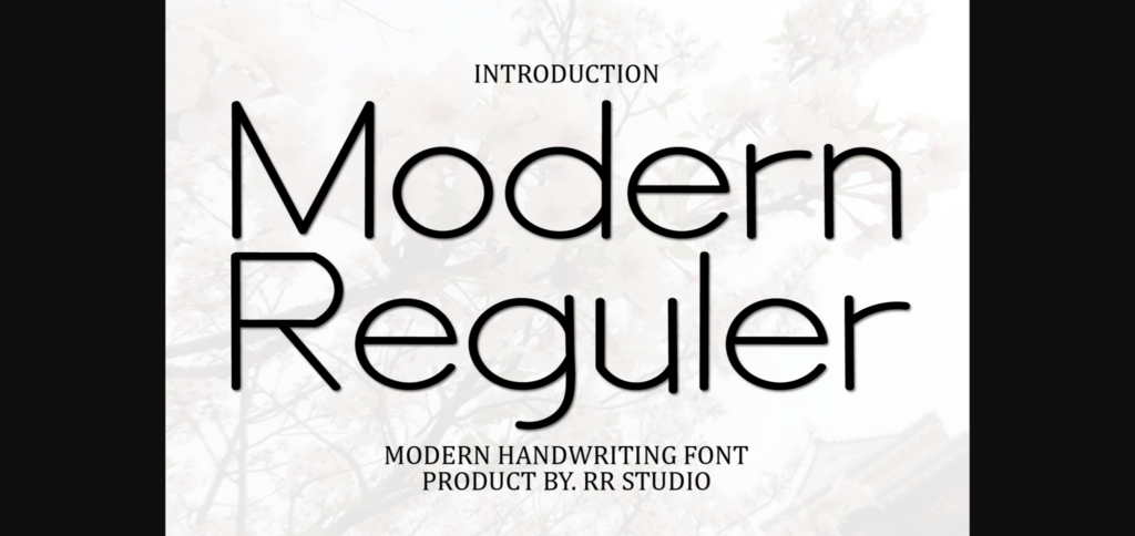 Modern Reguler Font Poster 3