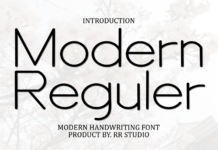 Modern Reguler Font Poster 1