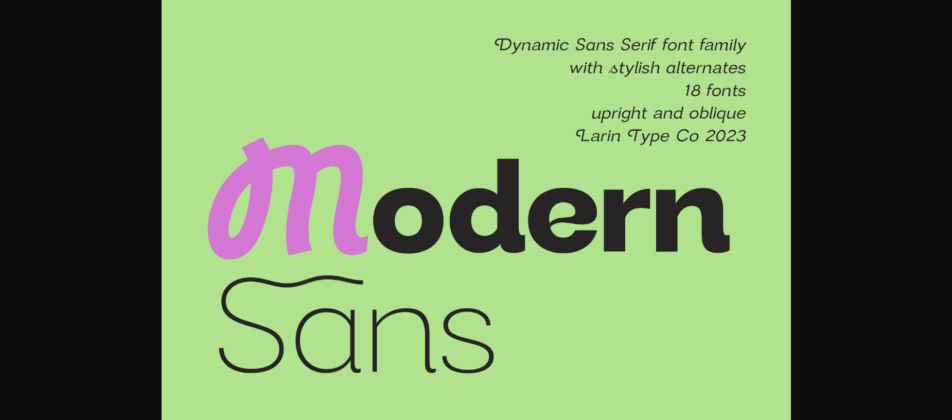 Modern Sans Font Poster 3