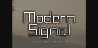 Modern Signal Font Poster 1