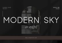 Modern Sky Font Poster 1