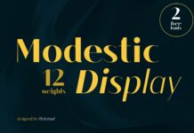 Modestic Display Font Poster 1