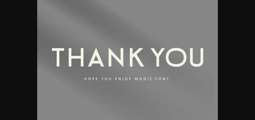 Modiz Font Poster 10