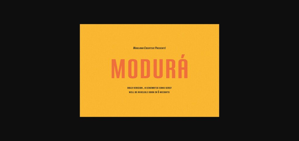 Modura Font Poster 3