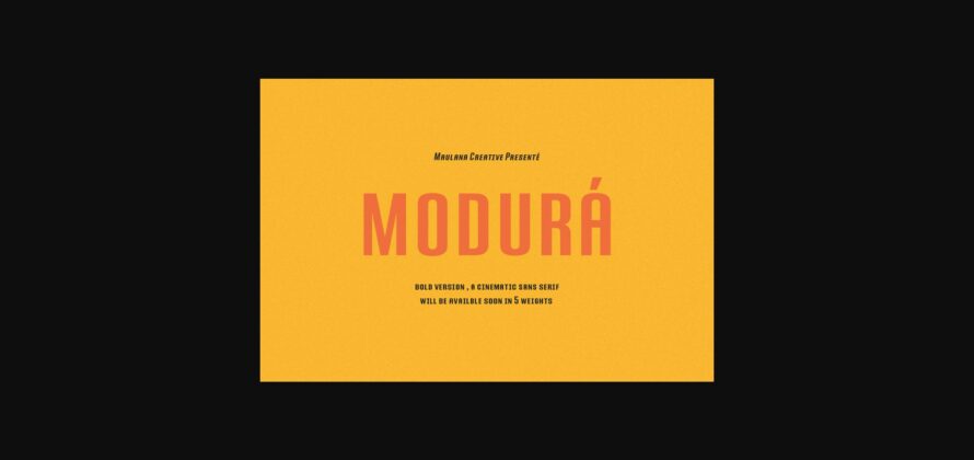 Modura Font Poster 3