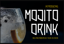 Mojito Drink Font Mojito Drink Font Poster 1