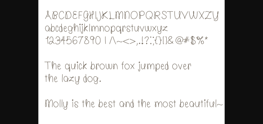 Molly is the Best Font Poster 4
