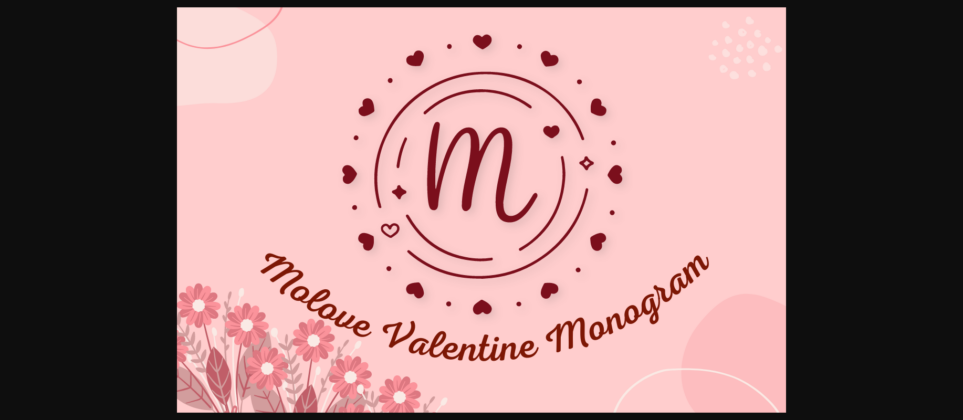 Molove Valentine Monogram Font Poster 3