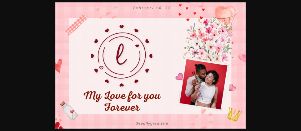 Molove Valentine Monogram Font Poster 2