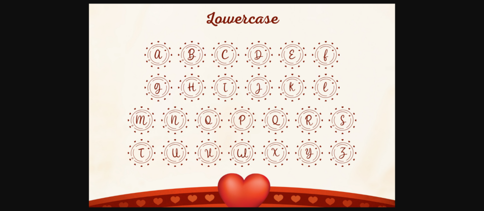 Molove Valentine Monogram Font Poster 8