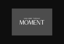 Moment Font Poster 1