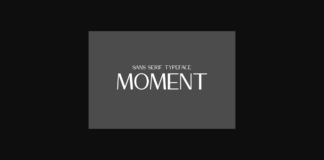 Moment Font Poster 1