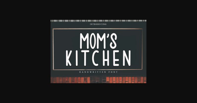 Moms Kitchen Font Poster 3