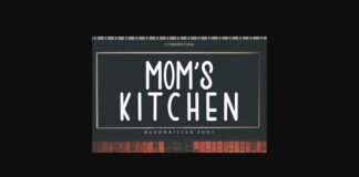 Moms Kitchen Font Poster 1