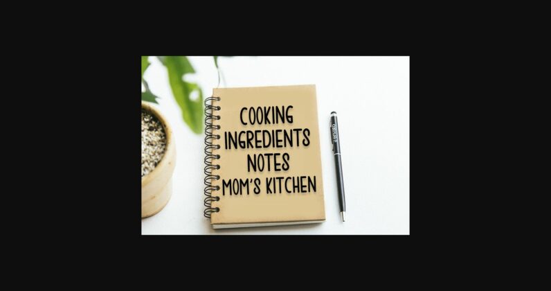 Moms Kitchen Font Poster 4