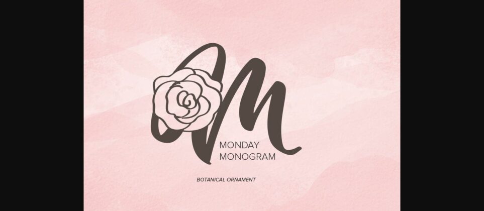 Monday Monogram Font Poster 3