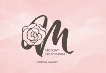 Monday Monogram Font Poster 1