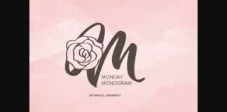 Monday Monogram Font Poster 1