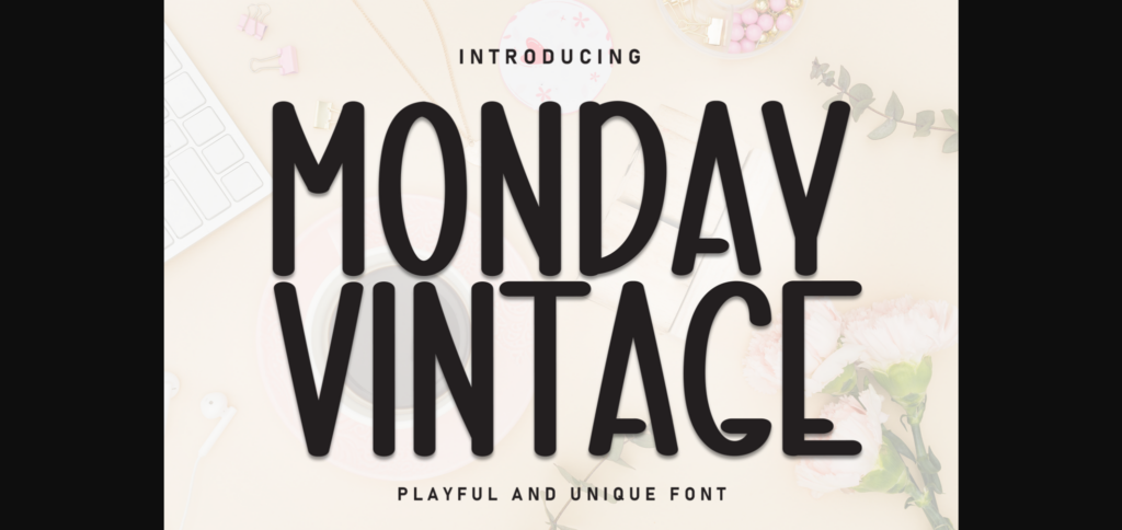 Monday Vintage Font Poster 3