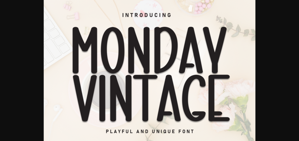 Monday Vintage Font Poster 1