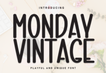 Monday Vintage Font Poster 1