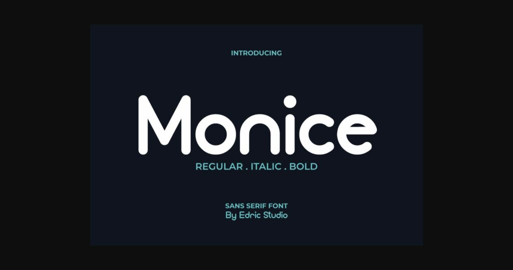 Monice Font Poster 3