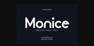Monice Font Poster 1