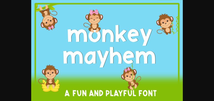 Monkey Mayhem Font Poster 3