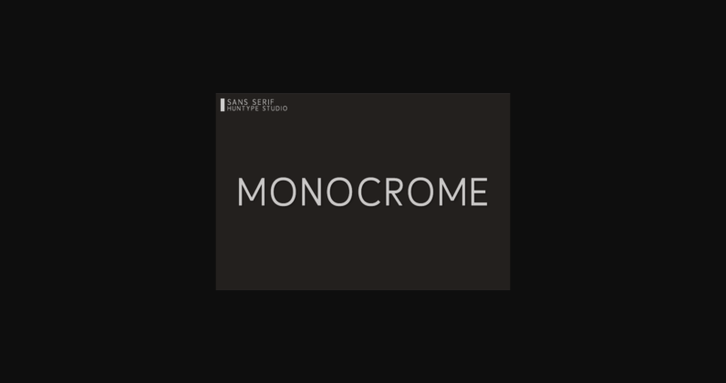 Monocrome Font Poster 3