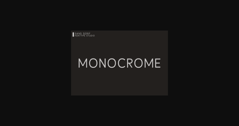 Monocrome Font Poster 1