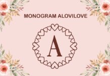 Monogram Alovilove Font Poster 1