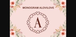 Monogram Alovilove Font Poster 1