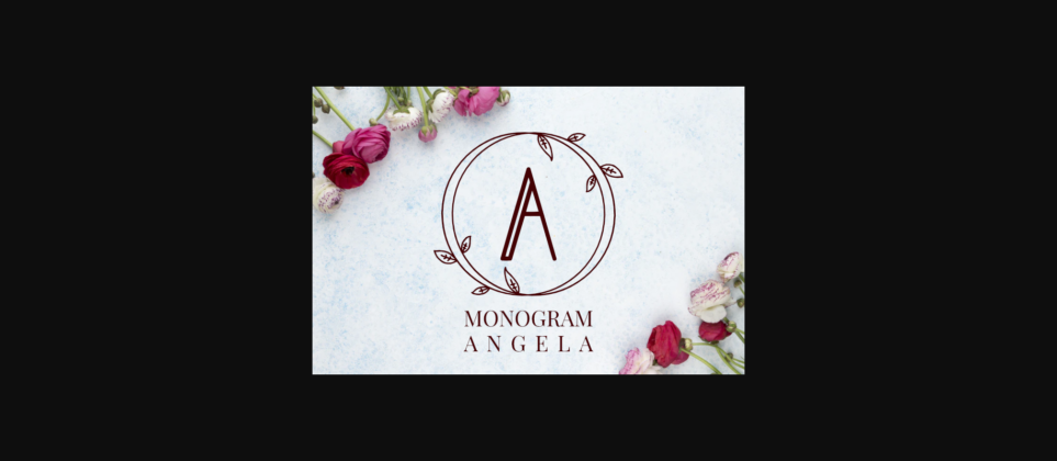 Monogram Angela Font Poster 3