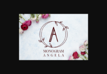Monogram Angela Font Poster 1