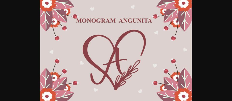 Monogram Angunita Font Poster 3