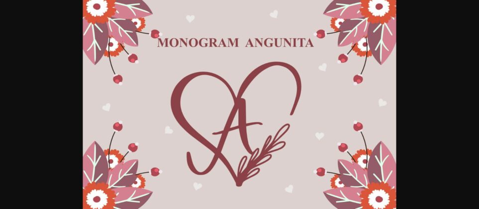 Monogram Angunita Font Poster 3