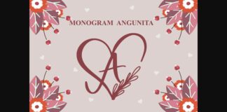 Monogram Angunita Font Poster 1