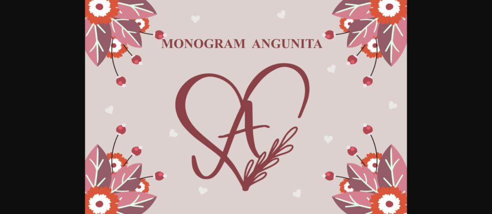 Monogram Angunita Font Poster 1