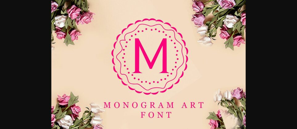 Monogram Art Font Poster 3
