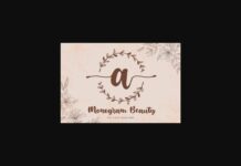 Monogram Beauty Font Poster 1