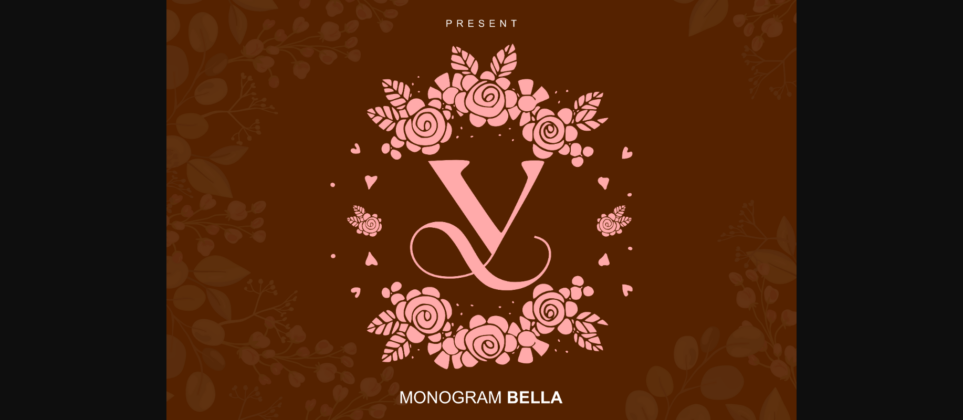 Monogram Bella Font Poster 3