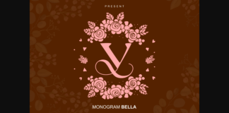 Monogram Bella Font Poster 1