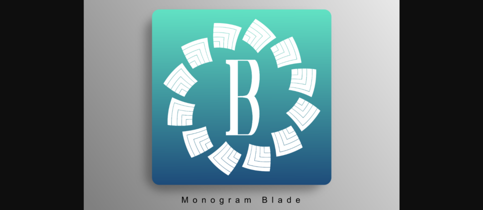 Monogram Blade Font Poster 3