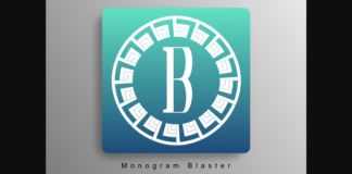 Monogram Blaster Font Poster 1