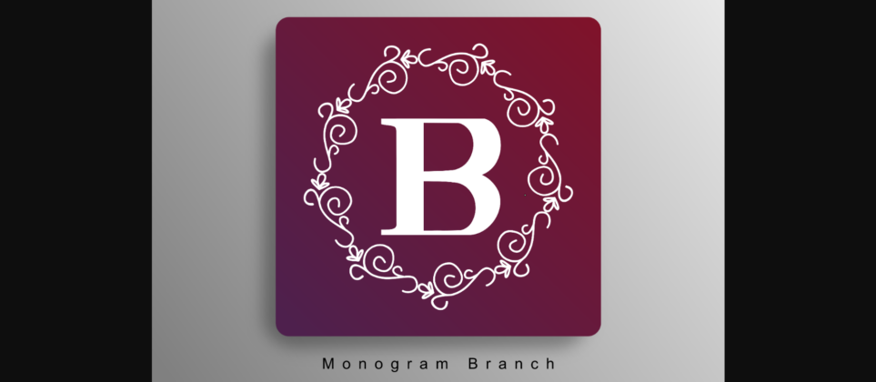 Monogram Branch Font Poster 3