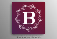 Monogram Branch Font Poster 1