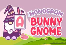 Monogram Bunny Gnome Font Poster 1